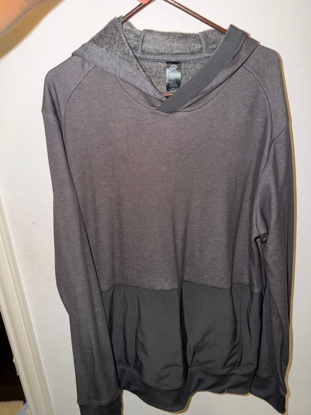 C9 Champion Men’s Large Charcoal Grey Fleece Lined Pullover Hoodie